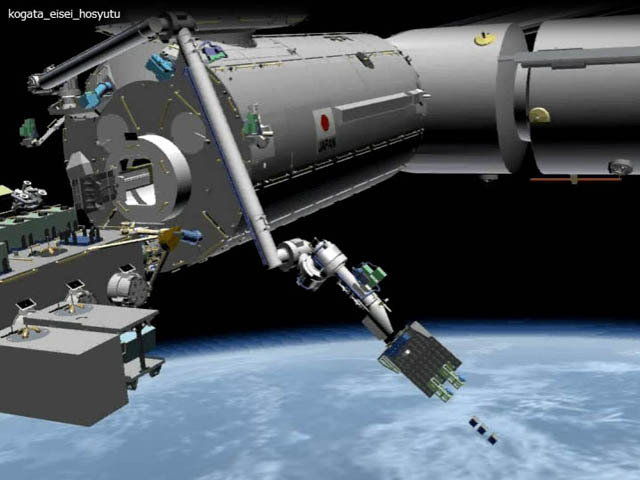 Kibo Robot Arm CubeSat Deployment