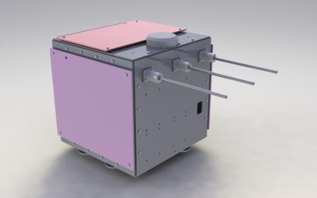 SolidWorks rendering of the Pratham satellite - Credit IIT Bombay