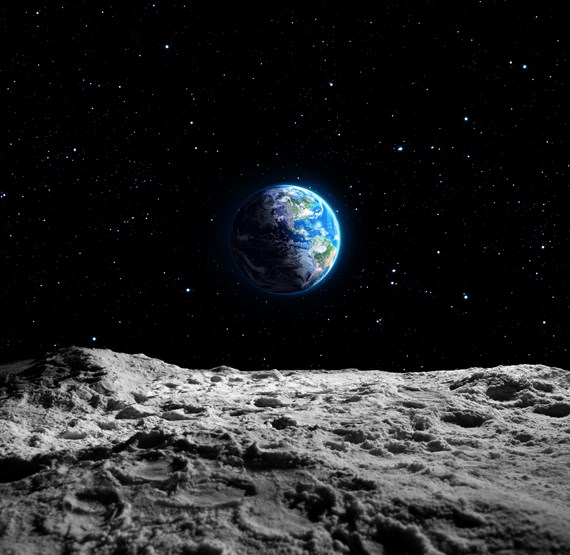 View of Earth from the Moon AdobeStock_77398324