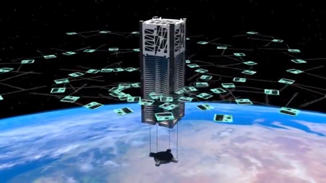 Femtosats deploying from 3D printed spacecraft