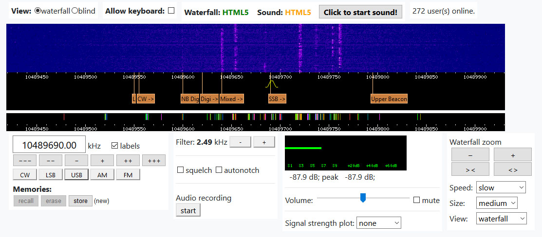 Es'hail-2 QO-100 Narrowband WebSDR