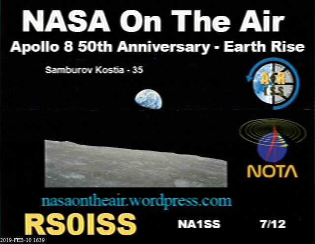 NOTA ISS SSTV image received in Elgin by Peter Goodhall 2M0SQL February 10, 2019