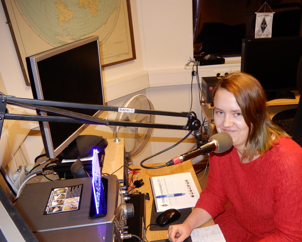 Elín Sigurðardóttir TF2EQ operating TF3YOTA on QO-100