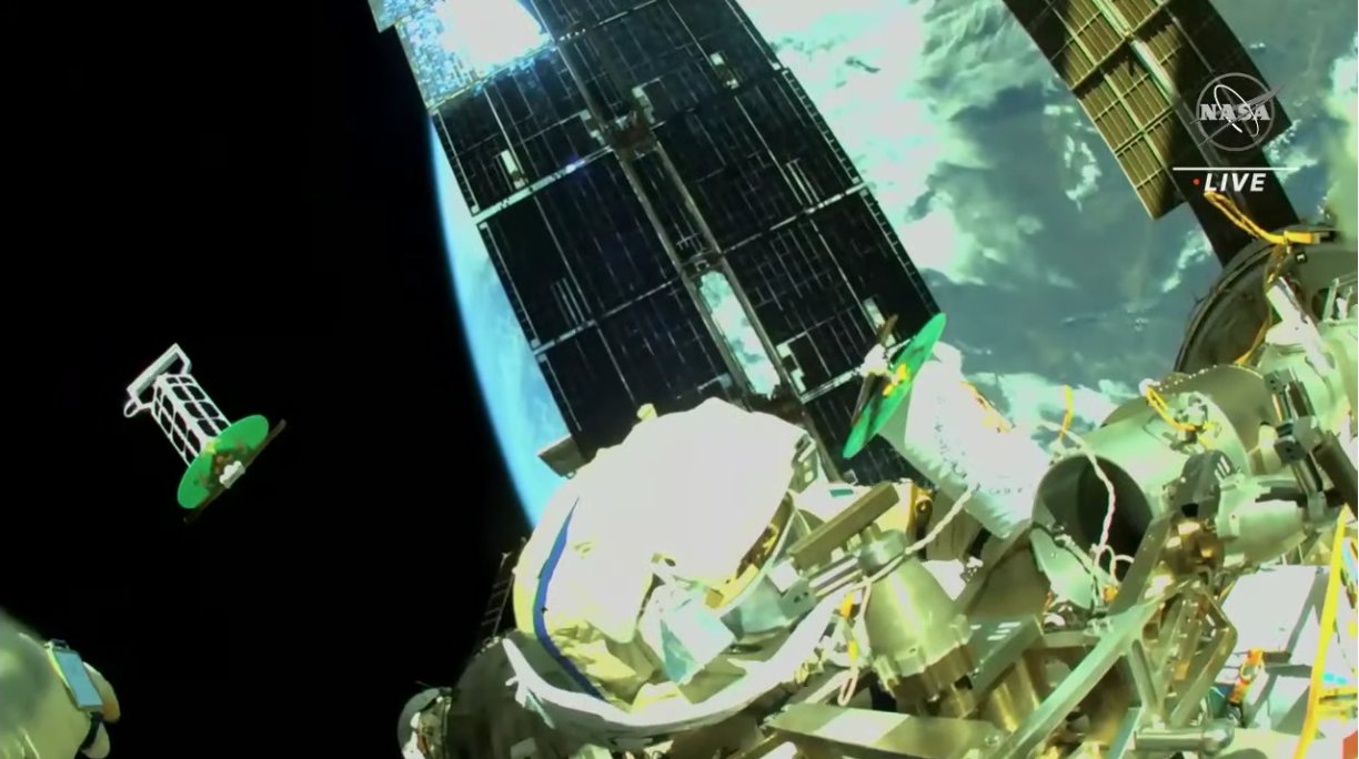 CubeSat released from the ISS