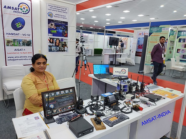 Kiran on the AMSAT-India stand