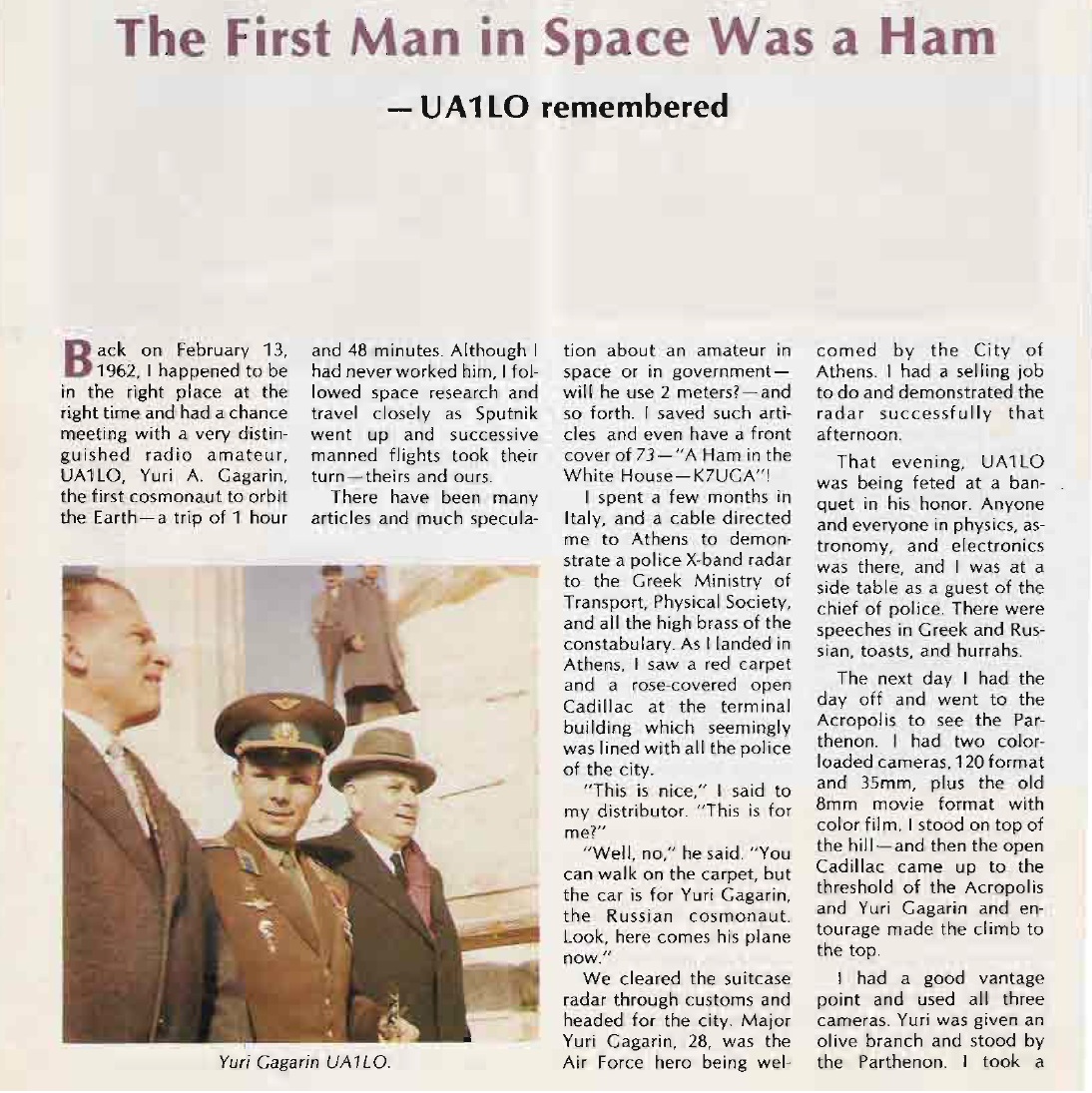 1980-10 73 Magazine p42 Yuri Gagarin